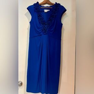 Maggie London Blue Dress. Wore for a wedding, super comfortable material.